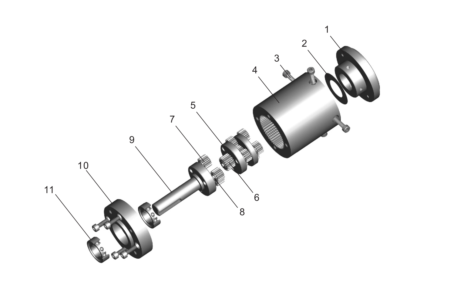 Planetary Gear Box Motor Part Exlpstion